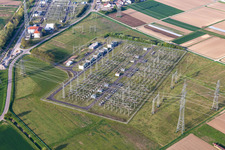 Umspannwerk in Eichstetten am Kaiserstuhl im Bundesland Baden-Württemberg, Deutschland