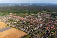Kandel im Bundesland Rheinland-Pfalz, Deutschland vom Flugzeug aus