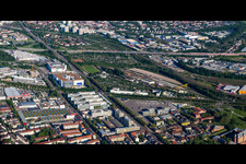 Oststadt mit Gerwigstr und Durlacher Alle in Karlsruhe im Bundesland Baden-Württemberg, Deutschland