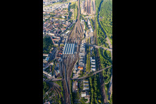 Hauptbahnhof Karlsruhe im Ortsteil Südweststadt im Bundesland Baden-Württemberg, Deutschland