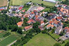 Drohnenaufname von Minfeld im Bundesland Rheinland-Pfalz, Deutschland