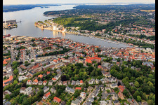Altes Gymnasium im Ortsteil Friesischer Berg in Flensburg im Bundesland Schleswig-Holstein, Deutschland
