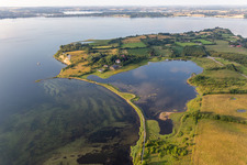 Abgedeichtes Kleines Noor im Ortsteil Holnis in Glücksburg im Bundesland Schleswig-Holstein, Deutschland