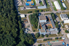 Forschungs- Gebäude und Bürokomplex des Karlsruhe Institut für Technologie Campus Nord mit Institut für Nukleare Entsorgung (INE) in Eggenstein-Leopoldshafen im Bundesland Baden-Württemberg, Deutschland