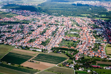 Ortsteil Wiesental in Waghäusel im Bundesland Baden-Württemberg, Deutschland aus der Luft