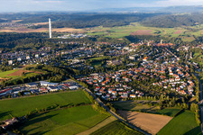 Schrägluftbild von Rottweil im Bundesland Baden-Württemberg, Deutschland