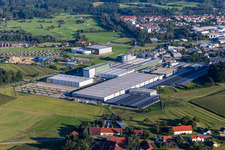 Gebäude und Produktionshallen auf dem Fahrzeugbau- Werksgelände der Hymer Reisemobile GmbH in Bad Waldsee im Ortsteil Steinenberg im Bundesland Baden-Württemberg, Deutschland