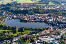 Luftbild von Stadt See in Bad Waldsee im Bundesland Baden-Württemberg, Deutschland