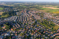 Luftbild von Ortsansicht von Süden in Aulendorf im Bundesland Baden-Württemberg, Deutschland