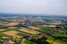 Ortsansicht aus Nordwesten im Ortsteil Aldekerk in Kerken im Bundesland Nordrhein-Westfalen, Deutschland