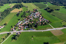 Luftaufnahme von Ortsteil Heißen in Vogt im Bundesland Baden-Württemberg, Deutschland