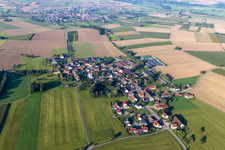 Luftbild von Ortsteil Möhringen in Unlingen im Bundesland Baden-Württemberg, Deutschland