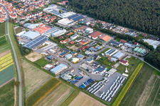 Luftbild von Industriegebiet Gereutäcker in Hatzenbühl im Bundesland Rheinland-Pfalz, Deutschland