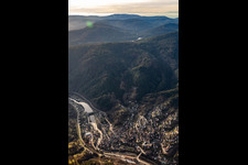 Luftbild von Murgtal in Forbach im Bundesland Baden-Württemberg, Deutschland
