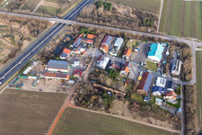 Gewerbegebiet In der Nauroth in Ellerstadt im Bundesland Rheinland-Pfalz, Deutschland aus der Luft