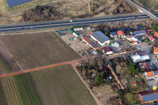 Gewerbegebiet In der Nauroth, GOWA Industrieschallschutz in Ellerstadt im Bundesland Rheinland-Pfalz, Deutschland von oben