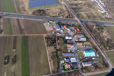 Gewerbegebiet In der Nauroth in Ellerstadt im Bundesland Rheinland-Pfalz, Deutschland von oben gesehen