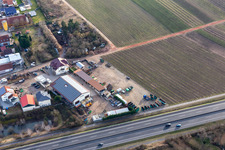 Gewerbegebiet In der Nauroth, GOWA Industrieschallschutz in Ellerstadt im Bundesland Rheinland-Pfalz, Deutschland aus der Luft
