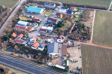 Gewerbegebiet In der Nauroth in Ellerstadt im Bundesland Rheinland-Pfalz, Deutschland aus der Luft betrachtet