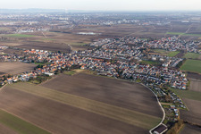 Luftbild von Ortsteil Flomersheim in Frankenthal im Bundesland Rheinland-Pfalz, Deutschland