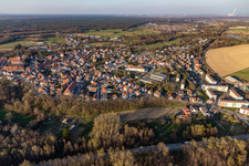 Luftbild von Lauterbourg im Bundesland Bas-Rhin, Frankreich