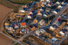 Neubaugebiet K2 in Kandel im Bundesland Rheinland-Pfalz, Deutschland vom Flugzeug aus