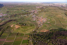 Birkweiler im Bundesland Rheinland-Pfalz, Deutschland aus der Luft