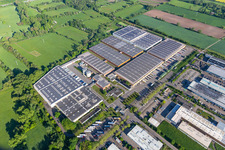 Luftbild von Industriegebiet Landau Ost Michelin REIFENWERKE. LANDAU in Landau in der Pfalz im Bundesland Rheinland-Pfalz, Deutschland