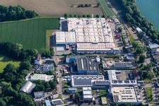 Luftbild von Coca-Cola European Partners Deutschland GmbH im Ortsteil Neureut in Karlsruhe im Bundesland Baden-Württemberg