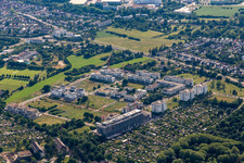 Technologiepark Karlsruhe im Ortsteil Rintheim im Bundesland Baden-Württemberg, Deutschland von oben gesehen