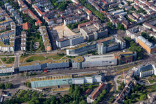 Scheck-in Center Karlsruhe, PSD Bank Karlsruhe-Neustadt eG, LBBW Landesbank Baden-Württemberg (Karlsruhe) im Ortsteil Südstadt, Deutschland