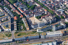 Luftbild von Scheck-in Center Karlsruhe, PSD Bank Karlsruhe-Neustadt eG, LBBW Landesbank Baden-Württemberg (Karlsruhe) im Ortsteil Südstadt, Deutschland