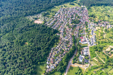 Luftbild von Ortsteil Waldprechtsweier in Malsch im Bundesland Baden-Württemberg, Deutschland