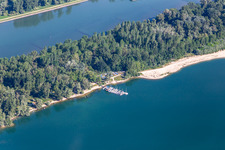 Schrägluftbild von Goldkanal in Steinmauern im Bundesland Baden-Württemberg, Deutschland