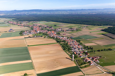 Schleithal im Bundesland Bas-Rhin, Frankreich von oben