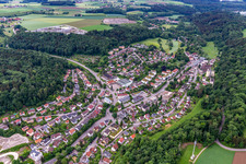 Holbeinstraße und Justizvollzugsanstalt in Ravensburg im Bundesland Baden-Württemberg, Deutschland