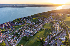 Meersburg im Bundesland Baden-Württemberg, Deutschland von oben