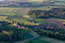 Luftbild von Wallfahrtskirche Maria zum Berg Karmel in Baitenhausen in Meersburg im Bundesland Baden-Württemberg, Deutschland
