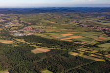 Luftbild von Südpfalz Panorama Klingbachtal in Rohrbach im Bundesland Rheinland-Pfalz, Deutschland