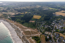 Luftbild von Camping Des Dunes, Flower Camping La Grande Plage in Plobannalec-Lesconil im Bundesland Finistère, Frankreich