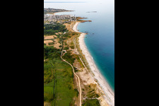Luftbild von Plage de Skividen in Treffiagat im Bundesland Finistère, Frankreich