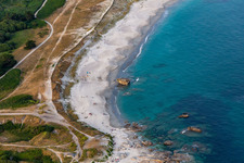 Plage de Kersauz,  Rocher Éléphant blanc in Treffiagat im Bundesland Finistère, Frankreich