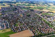 Ortsansicht aus Norden in Geisenhausen im Bundesland Bayern, Deutschland
