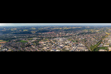 Panorama im Ortsteil Piflas in Landshut im Bundesland Bayern, Deutschland