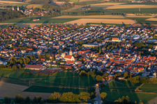 Geiselhöring im Bundesland Bayern, Deutschland von oben gesehen