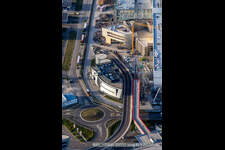 SEW-EURODRIVE GmbH & Co KG – Fertigungswerk und SCC Mechanik/Mechatronik im Ortsteil Graben in Graben-Neudorf im Bundesland Baden-Württemberg, Deutschland aus der Vogelperspektive