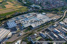 Drohnenbild von SEW-EURODRIVE GmbH & Co KG – Fertigungswerk und SCC Mechanik/Mechatronik im Ortsteil Graben in Graben-Neudorf im Bundesland Baden-Württemberg, Deutschland