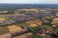 Ortsteil Neuthard in Karlsdorf-Neuthard im Bundesland Baden-Württemberg, Deutschland aus der Luft