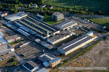 Luftaufnahme von Industriegebiet Siemenstraße mit  Hartmann & König Stromzuführungs AG und  Tombor GmbH im Ortsteil Neudorf in Graben-Neudorf im Bundesland Baden-Württemberg, Deutschland