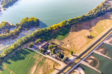 Luftbild von Ortsteil Knielingen in Karlsruhe im Bundesland Baden-Württemberg, Deutschland